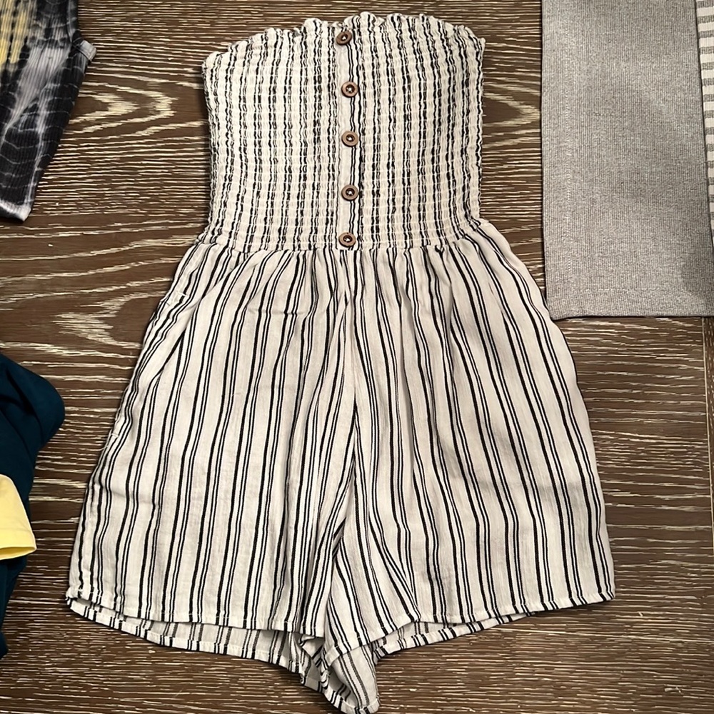 Garage Strapless Romper